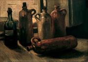Plakaty - Still Life with Five Bottles, Vincent van Gogh - plakat Wymiar do wyboru: 40x30 cm - miniaturka - grafika 1