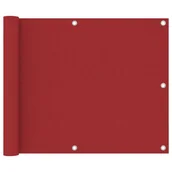 Parawany - vidaXL Parawan balkonowy, czerwony, 75x600 cm, tkanina Oxford vidaXL - miniaturka - grafika 1