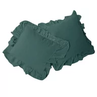 Poduszki dekoracyjne - Zestaw 2 poszewek 40x40 bawełnianych z falbanami Dark Green Darymex - miniaturka - grafika 1