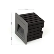 Oprawy, klosze i abażury - ORION Oprawa wpuszczana ścienna LED Loro, antracyt, szerokość 8,5 cm, aluminium - miniaturka - grafika 1