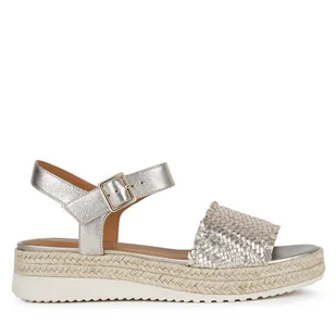 Espadryle Geox D Eolie D25SRF 0CF6E CB500 Złoty - Espadryle damskie - miniaturka - grafika 1