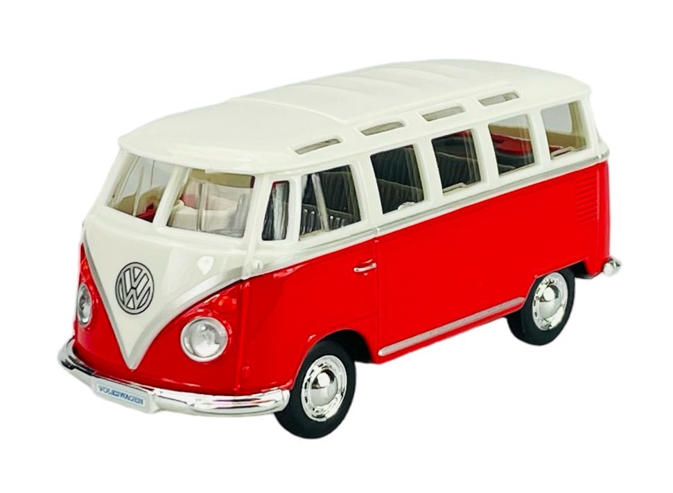 MAISTO VW VOLKSWAGEN VAN SAMBA BIAŁO-CZERWONY Z NAPĘDEM 1:40 21001
