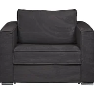 Fotele - Fotel rozkładany typu express z antracytowego sztruksu - Miejsce do spania 70 cm - Materac 14 cm - LORETO - miniaturka - grafika 1