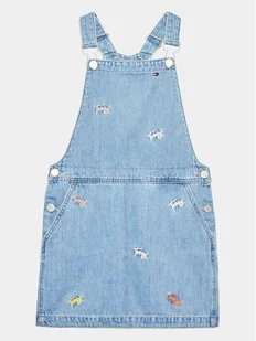 Tommy Hilfiger Sukienka jeansowa Dungaree KG0KG07194 D Niebieski Regular Fit - Sukienki i spódniczki dla dziewczynek - miniaturka - grafika 1