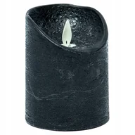 Świece - Świeca woskowa LED ruchomy płomień - Czarny 10cm - miniaturka - grafika 1