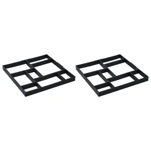 shumee Formy do kostki brukowej 2 szt. 50,4 x 50,4 x 4,3 cm plastik - Pozostałe ozdoby ogrodowe - miniaturka - grafika 1