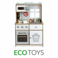 Zabawki AGD - EcoToys Drewniana kuchnia kuchenka zestaw 7253 - miniaturka - grafika 1