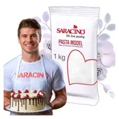 Dodatki do ciast w proszku - Masa Cukrowa Saracino Lukier Plastyczny Biały 1 kg - miniaturka - grafika 1
