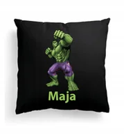 Poduszki dekoracyjne - Foto Poduszka Czarna HULK Avengers + IMIĘ #1 - miniaturka - grafika 1