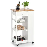 Wózki kuchenne - ZELLER Wózek kuchenny z bambusowym blatem 50 x 37 x 86,5 cm ZELLER 13788 - miniaturka - grafika 1