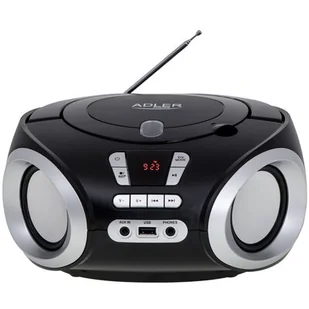 Adler Boombox CD-MP3, USB, Radio FM AD 1181 Czarny AD 1181 - Radioodtwarzacze - miniaturka - grafika 1
