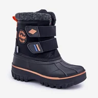 Buty dla dziewczynek - Śniegowce Dziecięce Na Rzepy Lee Cooper LCJ-24-44-2865K Czarne - miniaturka - grafika 1