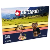 Mokra karma dla psów - ONTARIO alu tacka jagnięcina z warzywami konserwa dla psa 320g (214-2492) - miniaturka - grafika 1