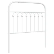 Inne meble do sypialni - vidaXL Metalowe wezgłowie, białe, 90 cm - miniaturka - grafika 1