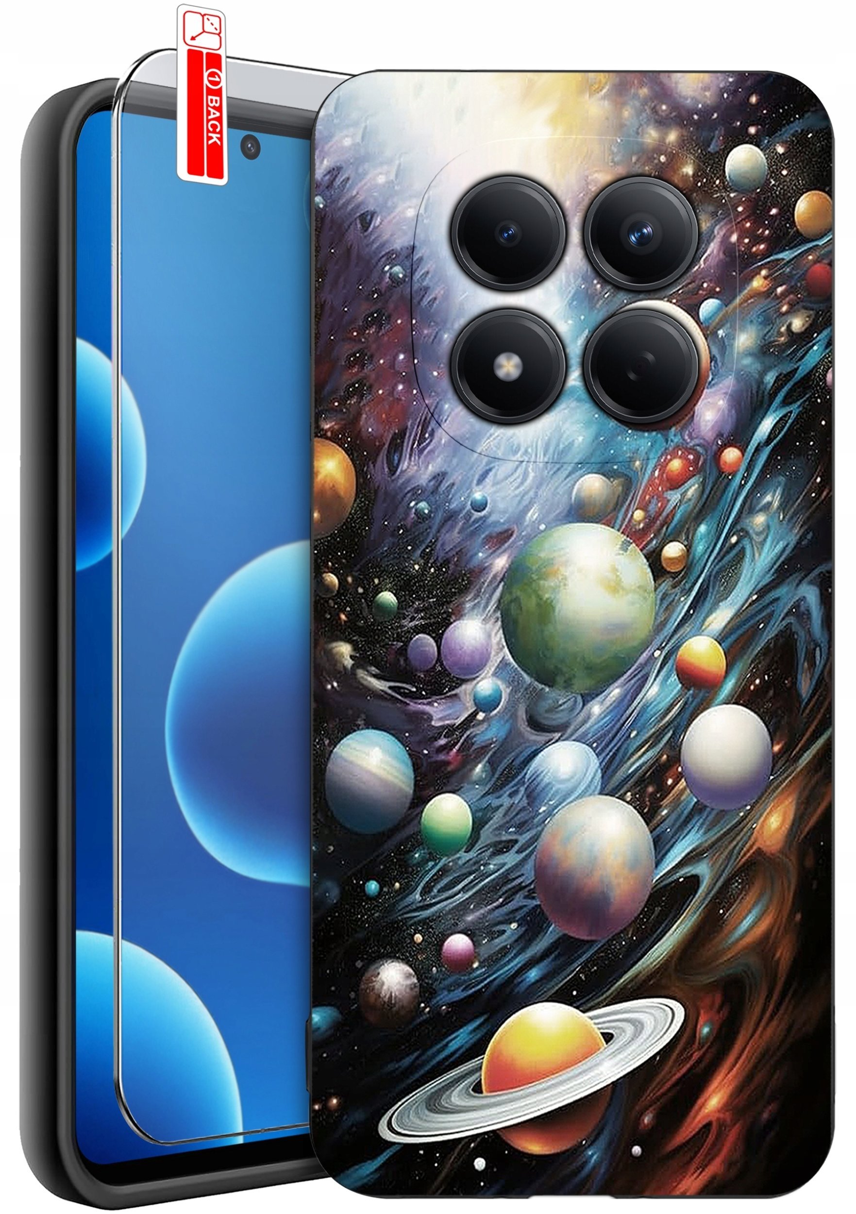 krainaGSM Etui Do Xiaomi Redmi Note 15 Pro 5G Wzory Silikonowe Matt Case + Szkło