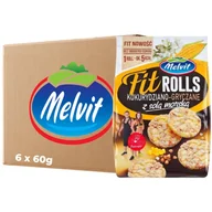 Batoniki - MELVIT Fit Rolls kukurydziano-gryczane z solą morską 60 g x 6 sztuk - miniaturka - grafika 1