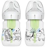 Kubki dla dzieci - Dr Brown's Butelka z szeroką szyjką Options+ 150ml DŻUNGLA, 2szt. - >>> DARMOWA od 99zł<<< 24h !!! - miniaturka - grafika 1