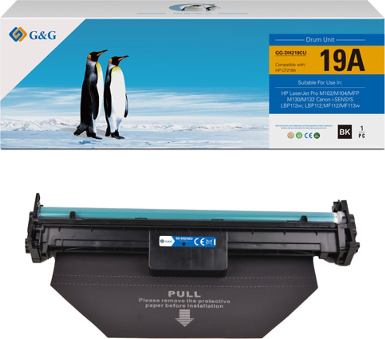 G&G G&G kompatybilny bęben z CF219A, HP 19A, black, 12000s