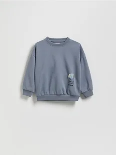 Reserved - Bawełniana bluza - granatowy - Bluzy i sweterki niemowlęce - miniaturka - grafika 1