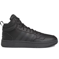 Trampki męskie - adidas Hoops 3.0 Mid WTR, Trampki męskie, Core Black Carbon FTWR Biały, 46 2/3 EU, Rdzeń Black Carbon Ftwr White, 46.5 EU - miniaturka - grafika 1