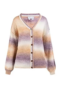 ALARY Damski sweter z dzianiny z guzikami 10424755-AL01, beżowy liliowy wielokolorowy, XL/XXL, Beżowy, fioletowy, wielokolorowy, XL-XXL - Swetry damskie - miniaturka - grafika 1