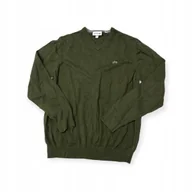 Swetry męskie - Sweter męski z długim rękawem dekolt V Lacoste S - miniaturka - grafika 1