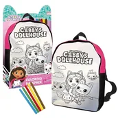 Zabawki kreatywne - Koci Domek Gabi Plecak DIy Do Kolorowania Zestaw Z Mazakami - miniaturka - grafika 1