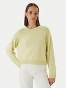 Swetry damskie - Calvin Klein Sweter LV047D305G Żółty Relaxed Fit - miniaturka - grafika 1