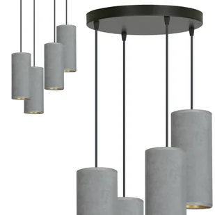 Emibig Bente lampa wisząca 4-punktowa szara 1060/4PREM 1060/4PREM - Lampy sufitowe - miniaturka - grafika 6