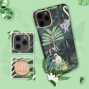 Kingxbar Blossom etui ozdobione oryginalnymi Kryształami Swarovskiego iPhone 11 Pro Max wielokolorowy (Leaf) - Etui i futerały do telefonów - miniaturka - grafika 13