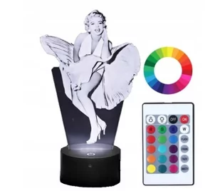 Lampka Nocna z Imieniem MARILYN MONROE 3D Led - Lampy stojące - miniaturka - grafika 1