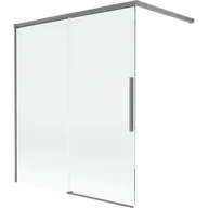 Parawany nawannowe - Mexen Rox parawan nawannowy 2-skrzydłowy rozsuwany 120 x 150 cm, transparent, gun metal - 8C9-120-003-95-00 - miniaturka - grafika 1