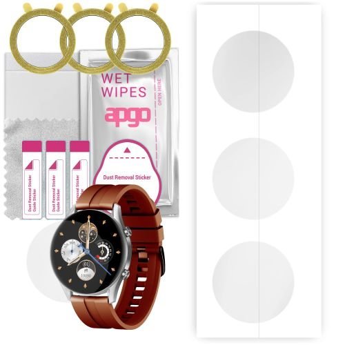 3x folia ochronna hydrożelowa do Oro-Med Oro-Fit8 Pro - apgo Smartwatch Hydrogel Protection Ochrona na ekran smartwatcha