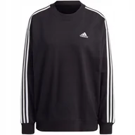 Bluzy damskie - Bluza damska adidas Essentials 3-Stripes czarna IC8766 L - miniaturka - grafika 1