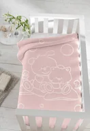 Koce i narzuty dla dzieci - Pielsa Baby, Koc dziecięcy/Otulacz, Premium, Gato, Różowy, 110x140 cm - miniaturka - grafika 1
