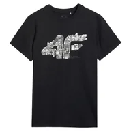 Koszulki sportowe męskie - Koszulka męska 4F Tshirt M3132 Rozmiar: XXL / Kolor: czarny - miniaturka - grafika 1