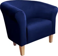 Fotele - Atos Fotel DRAWA 1 BL VELVET granatowy tapicerowany aksamitem ATOS - miniaturka - grafika 1