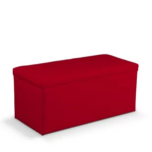 Dekoria.pl Dekoria.pl Skrzynia tapicerowana intensywna czerwień 120 × 40 × 40 cm Velvet 526-704-15 - Pufy i podnóżki - miniaturka - grafika 1