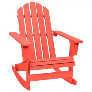 vidaXL Lumarko Ogrodowy fotel bujany Adirondack, lite drewno jodłowe, czerwone! 315883 - Fotele i krzesła ogrodowe - miniaturka - grafika 1