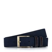 Paski - Męski pasek zamszowy tłoczony w drobny wzór - miniaturka - grafika 1