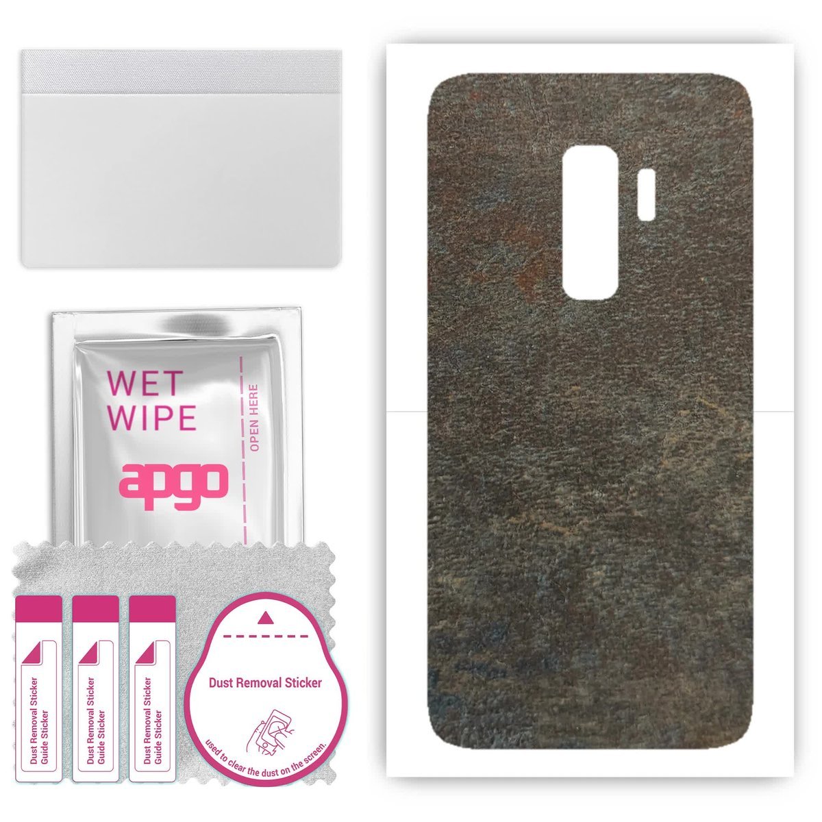 Folia naklejka skórka strukturalna na TYŁ do Samsung Galaxy S9 Plus - Kamień Księżycowy - apgo SKINS