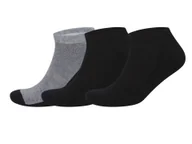 Bielizna sportowa męska - CRIVIT Stopki męskie z bawełną organiczną, 3 pary (Czarny/ szary, 39-42) - miniaturka - grafika 1