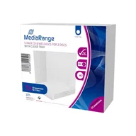 Pudełka i akcesoria na płyty CD - MediaRange Cajas CD doble, 10 mm, Transparente, 5 unidades Pojemnik na klejnot 2 dysków Przezroczysty BOX31-T-2 - miniaturka - grafika 1