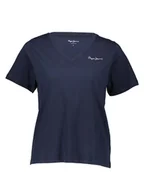 Koszulki i topy damskie - Pepe Jeans Koszulka w kolorze granatowym - miniaturka - grafika 1