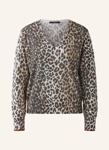 Oui Sweter Z Błyszczącą Przędzą braun - Moda i Uroda OUTLET - miniaturka - grafika 1