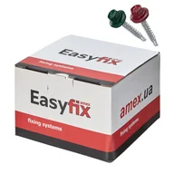 Wkręty - WKRĘTY FARMERSKIE Z EPDM EASY FIX 4,8x35mm(2 opak.- 250 szt) Mocowanie blachy do drewna Kolor czarny RAL9005 500 szt. - miniaturka - grafika 1