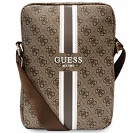 Torby na laptopy - Guess Torba GUTB10P4RPSW 10" brązowy/brwon 4G Stripes Tablet Bag - miniaturka - grafika 1