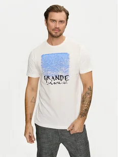 Gant T-Shirt 2003283 Écru Regular Fit - Koszulki męskie - miniaturka - grafika 1