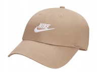 Czapki damskie - CZAPKA Z DASZKIEM NIKE FB5368-247 beżowa bawełniana M/L - miniaturka - grafika 1