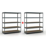 Regały biurowe - B2B Partner Regał półkowy 1800x1600x600 mm, nośność 350 kg 1+1 GRATIS 540045 - miniaturka - grafika 1